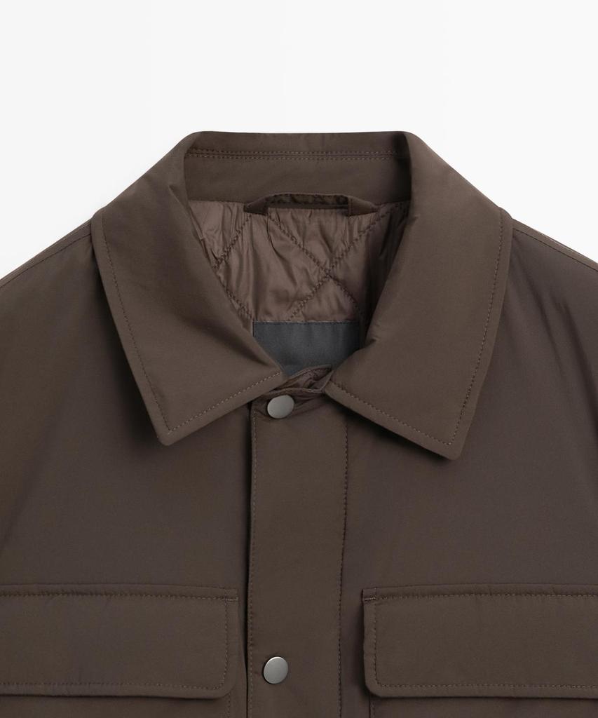 Massimo Dutti Collar Pocket Overshirt