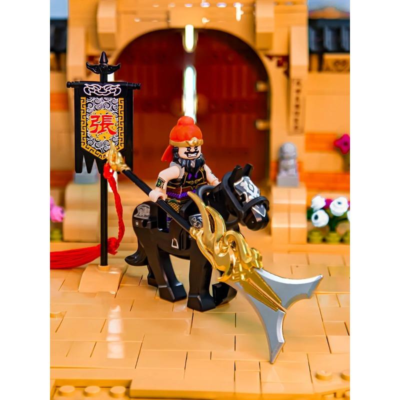 Building Block Man Figurine Three Kingdoms Zhuge Liang Armor Version Lu Bu Children's Assembly Toy Boy Holiday Gift Collection