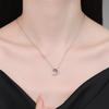 Moissanite Moon Necklace Women Clavicle Chain Dainty Luxury Small Jewelry