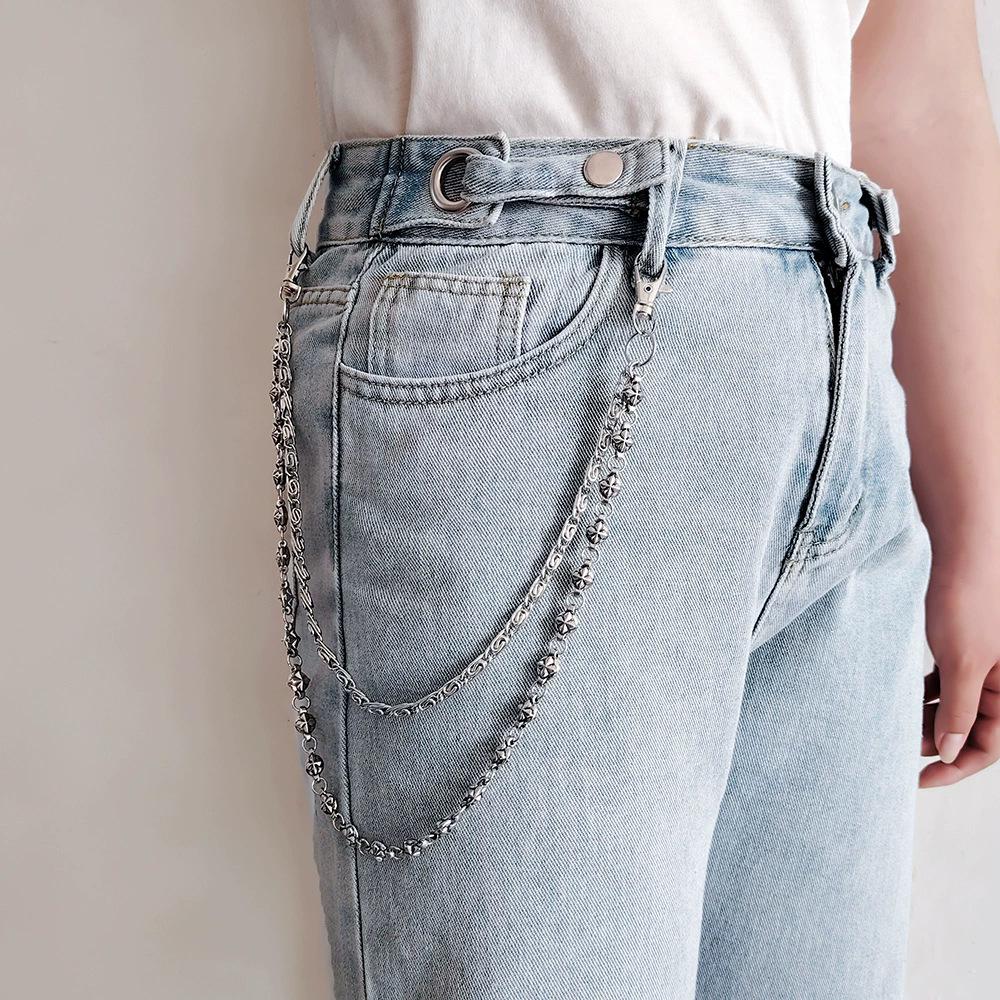 Hip Hop Punk Street Style Jeans Chain with Cross Decoration