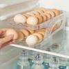 Eggebeholder til kjøleskap Stor kapasitet Eggehylleholder Plassbesparende Kjøleskap Eggeorganisator Rullende eggdispenser Egg