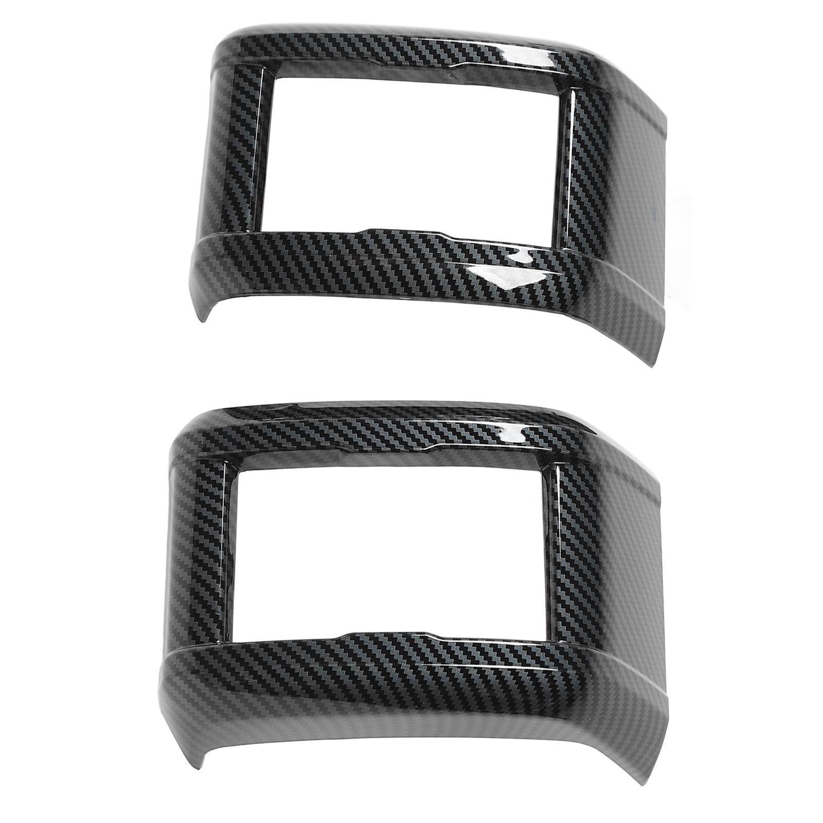 

1 Pair Front AC Vent Outlet Frame Cover Carbon Fiber Style Dashboard Side Air Vent Outlet Cover