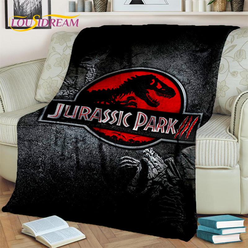 Jurassic Park Dinosaur 3D Cartoon Blanket,Flannel Throw Blanket for Home Bedroom Bed Sofa Picnic Office Hiking Leisure Nap Gift