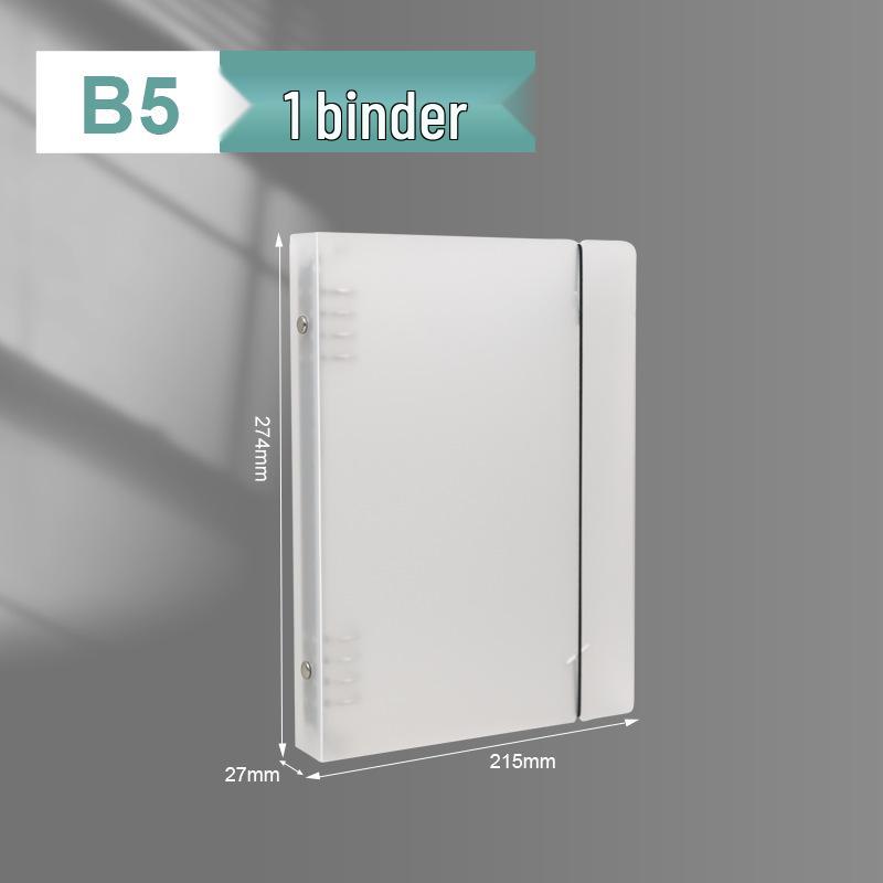 Frosted Transparent Binder Cover for A4/A6/A7/B5 Notebook with 6/9 Hole Loose-leaf Storage