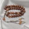 Islamic 33 Dragon Vein Stone 10mm Beads Ice Crack Prayer Beads Bracelet