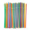 Food Grade Colored Flexible Plastic Drinking Straws For Juice And Milk Tea 100 Pack