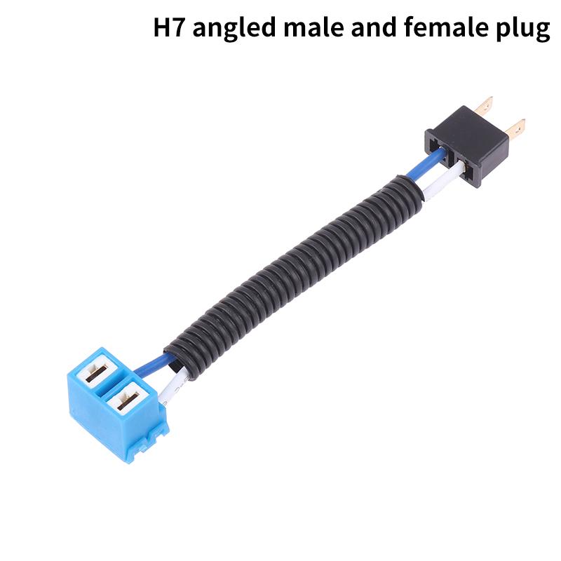 H7 H4 Car Truck Female Male Ceramic Headlight Extension Connector Plug Light Lamp Bulb Socket Adapter 12V 4A