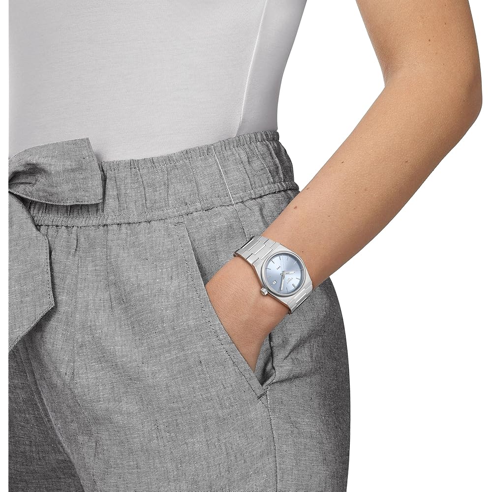 Tissot PRX Men's Watch with Light Blue Dial and Bracelet, Model T1372101135100 [Official Import]