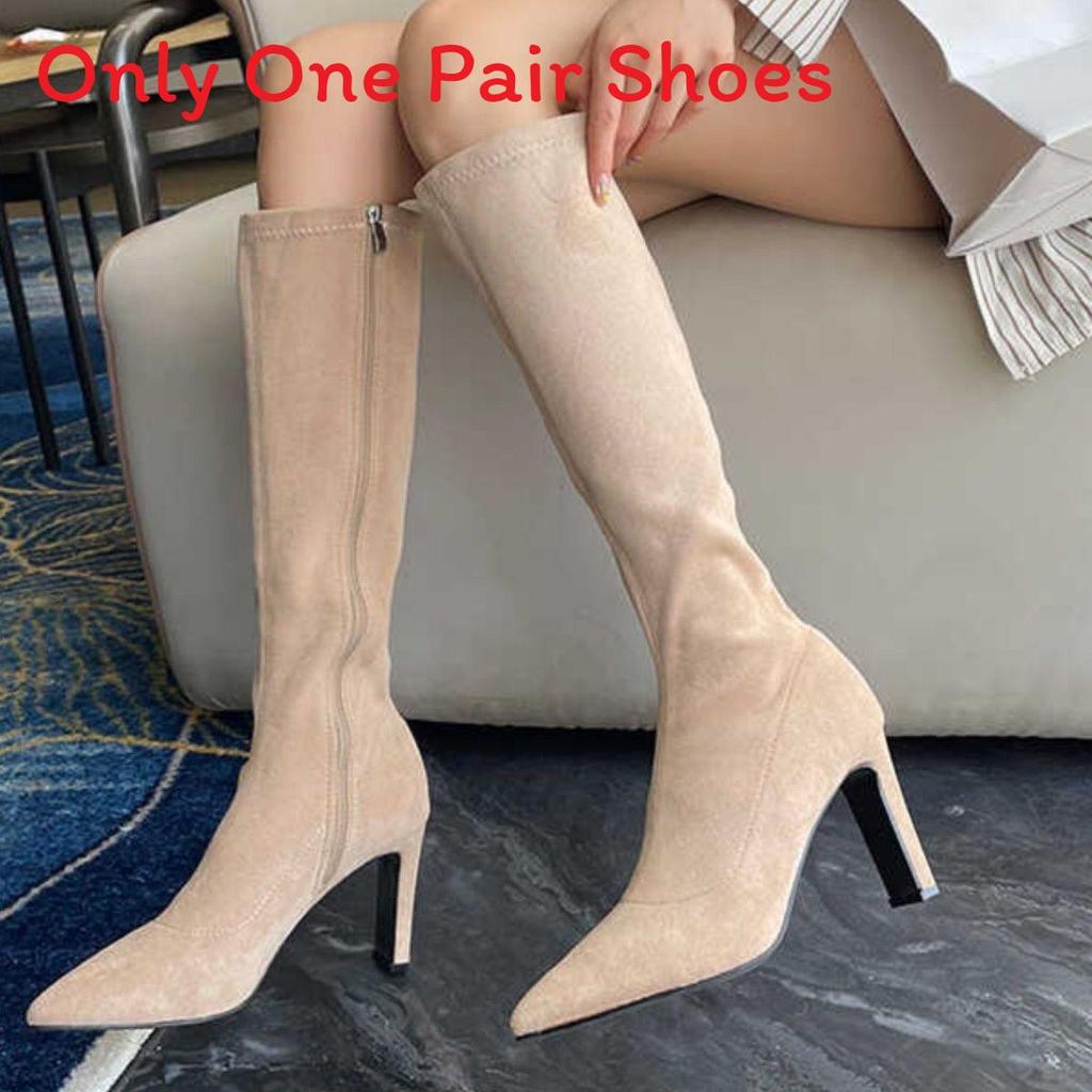 Fuzzy Black Leather Winter Ankle Boots With Waterproof Platform For Women