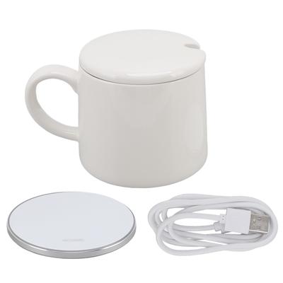 Calentador de Café de Escritorio con Juego de Taza Temperatura Constante 50 grados C Calentador de Taza Inteligente USB con Inalámbrico