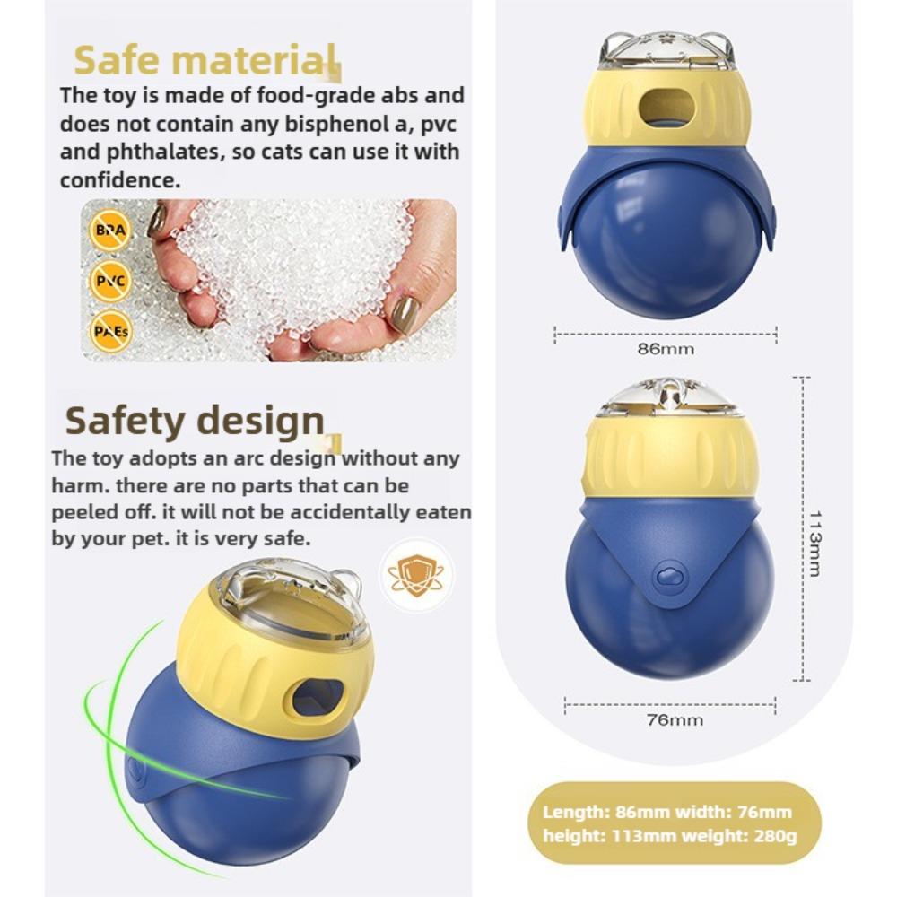 Cat Puzzle Toys Adjustable Treat Dispensing Food Dispenser Tough Enrichment Ball Pet Interactive Slow Feeder Exercise Chase Toys