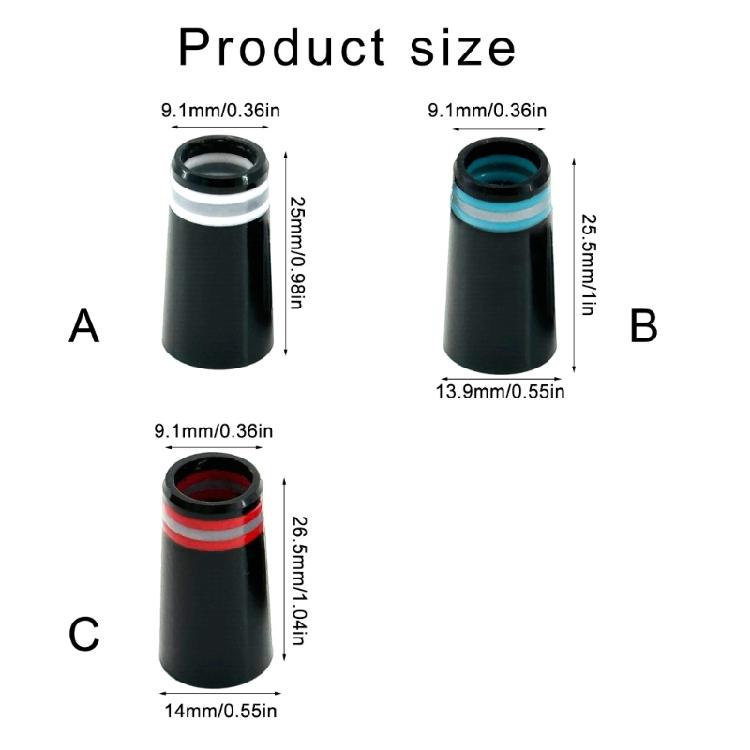 10Pcs Golfs Iron Ferrules, Golfs Tapered Ferrule for Parallel Shaft, Collared Rubber Ferrules with Rings for Golfs Iron