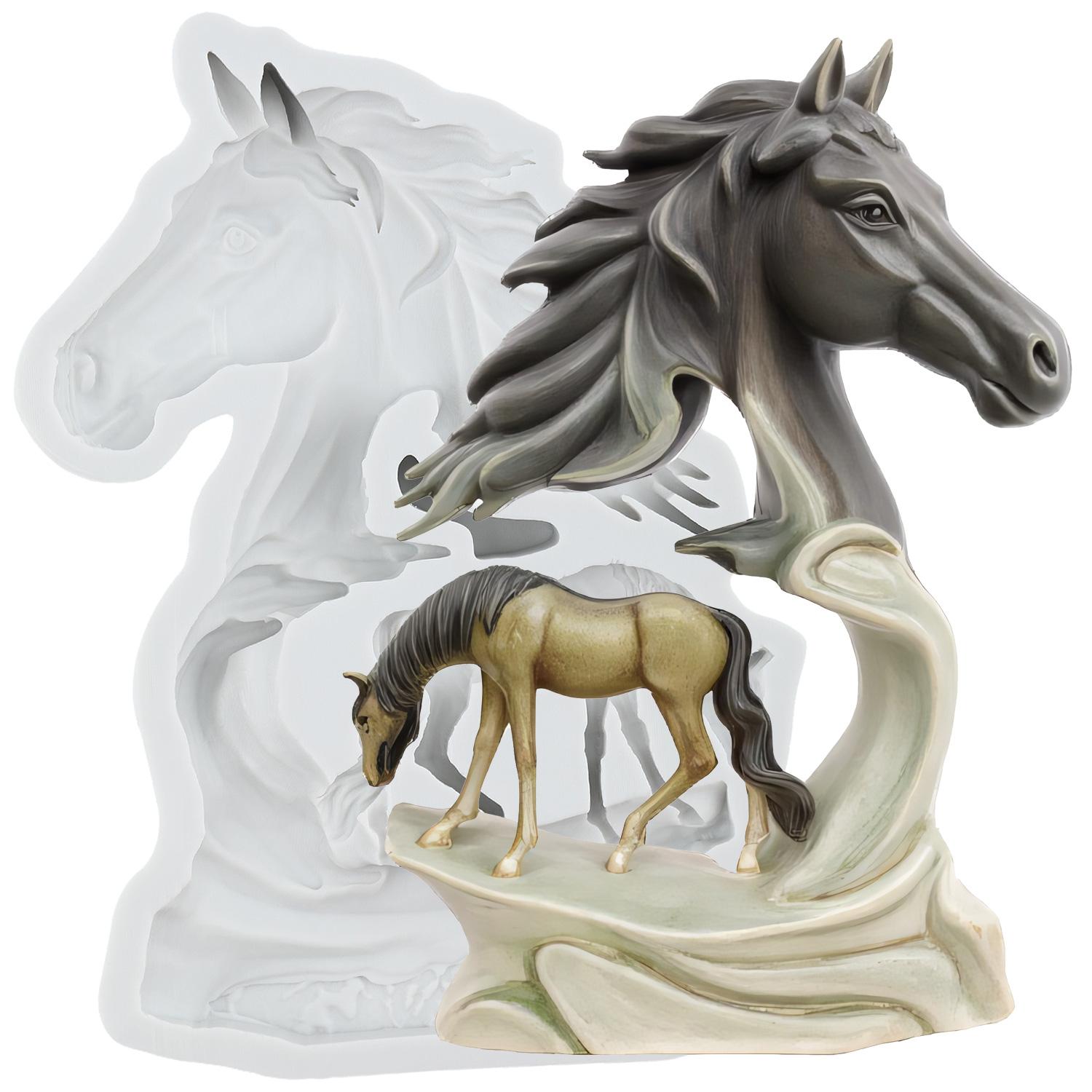 

Волк Силиконовые формы Лошадь Форма для мастики Инструменты для украшения торта Топпер для кексов Конфета Шоколад Форма для гампасты серый