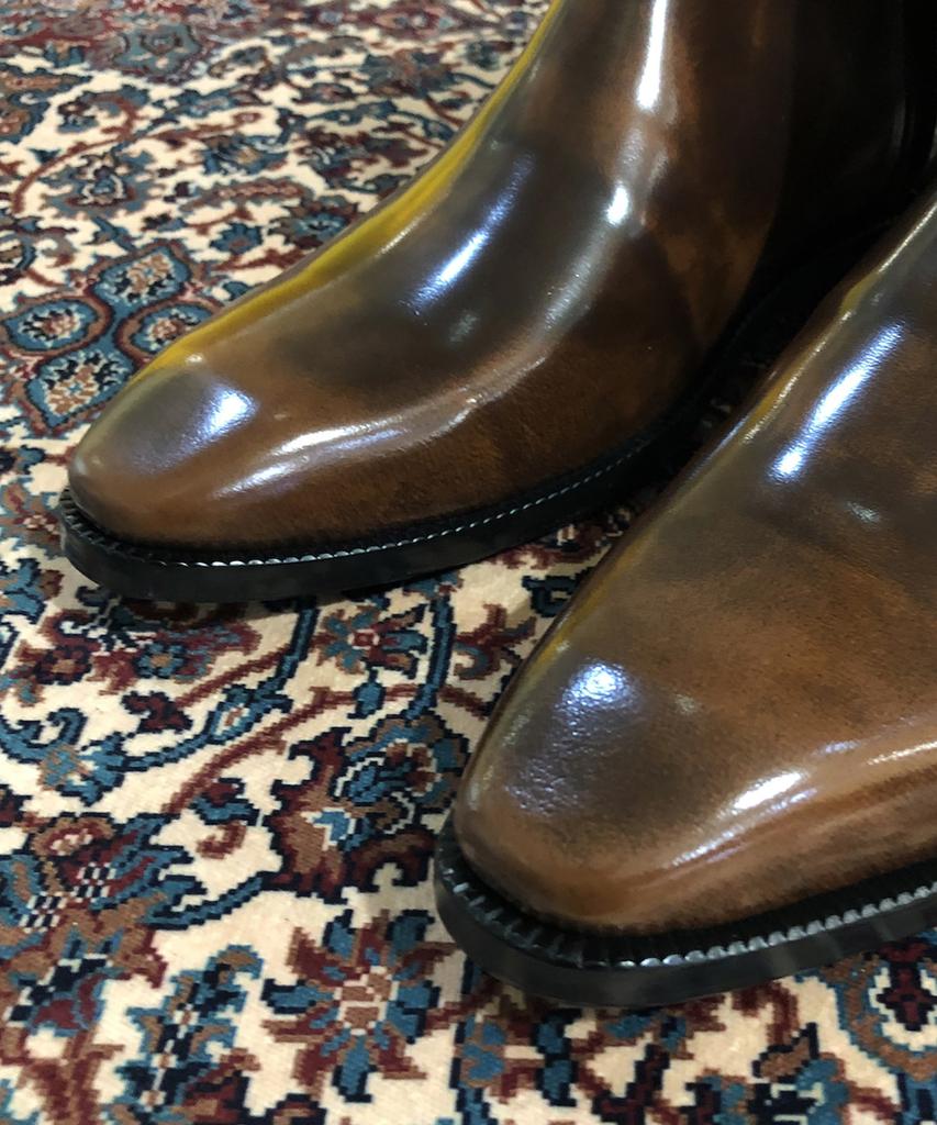 Joenshoe Hugo Slick Side Zipper Boots Brown
