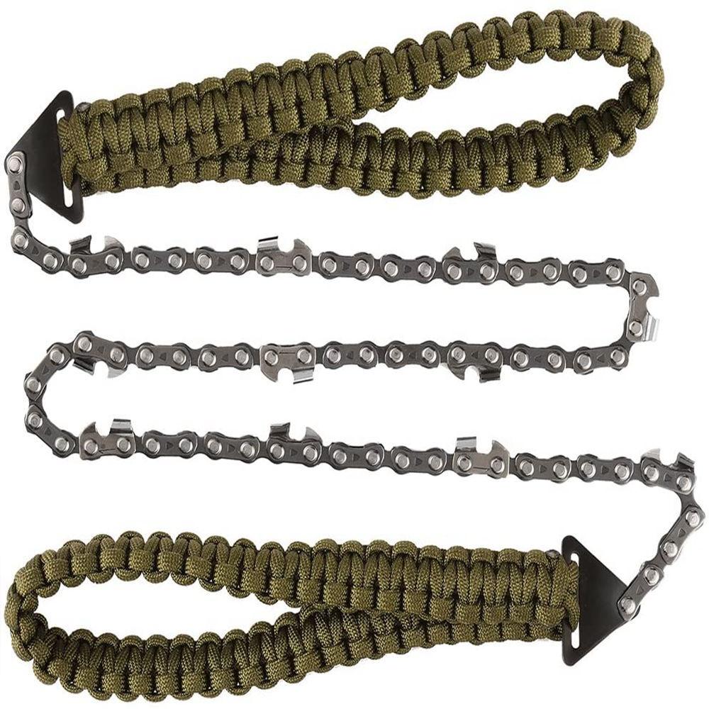 1Pc Outdoor Paracord Hand Chainsaw Garden Logging Chainsaw Portable Folding Chainsaw Outdoor Survival Line Saw