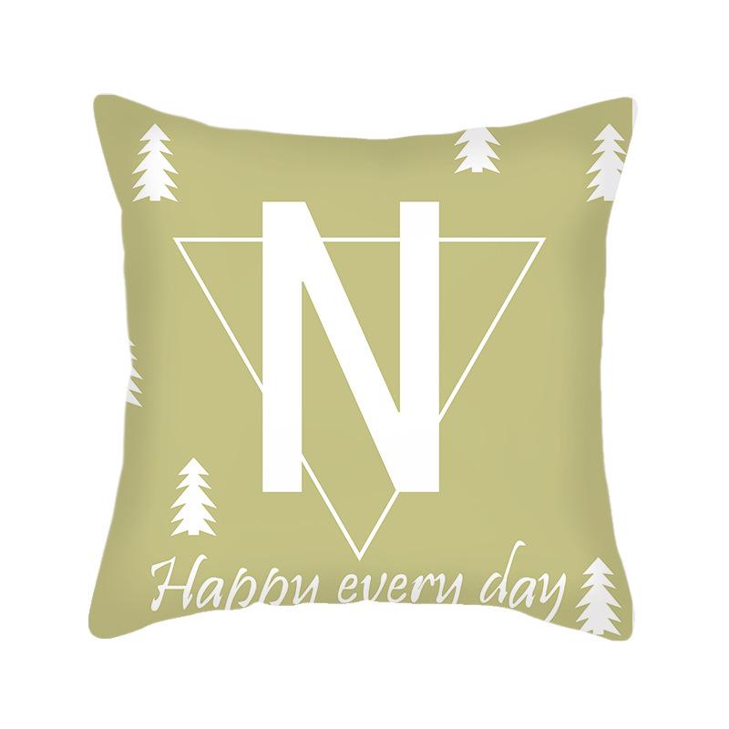 Ins Nordic Style Short Plush Linen Pillowcase Single-sided Printed Cushion Cover Pillowcase