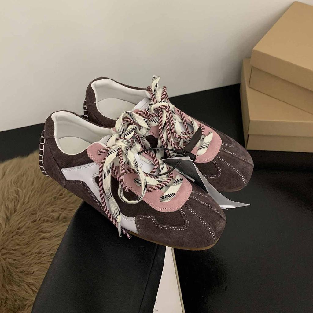 Retro Thin-Soled Classic Round Head Casual Shoes Ultra-Light British German Training Shoes Men'S Forrest Gump Shoes Commuting