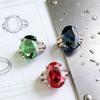 Customized Jewelry Jewelry Simulation Ruby Sapphire Ring 12X16 Pigeon Egg Emerald Ring Jewelry