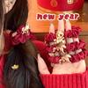Cartoon Pony Hair Ring  Year Festive Red Hair Band Tie Horse Tail High Elastic Year Of The Horse Hair Ornament Accessories