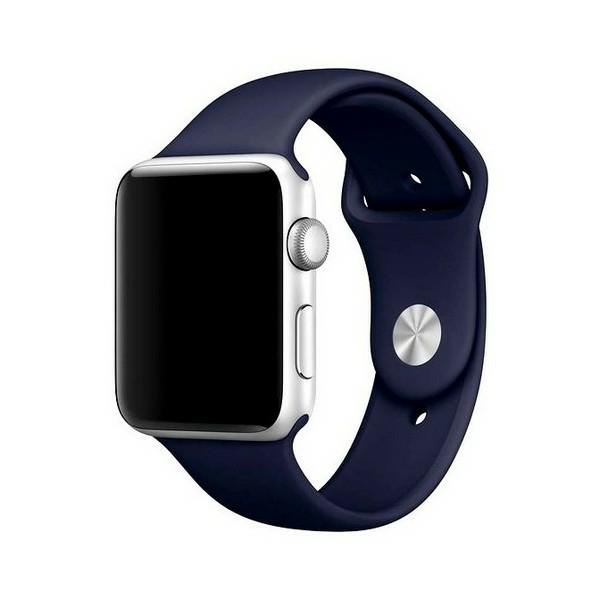Siliconen Band Mercury Silicon Voor Apple Watch 42/44/ 45 Mm Blauw