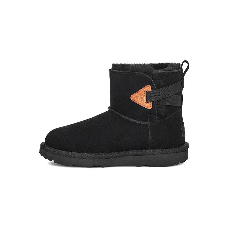 UGG Bailey Flex Vintage Classic Plush Short Snow Boots Kids boots Black 1125412T-BLK