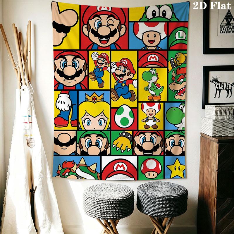 Mario Wall Hanging Printed Fabric Blanket Decorative Tapestries for Bedroom Living Room Home Decor