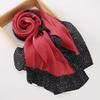 New women's bag head printed yarn scarf, Malaysian wrinkled splicing fashion package headscarf