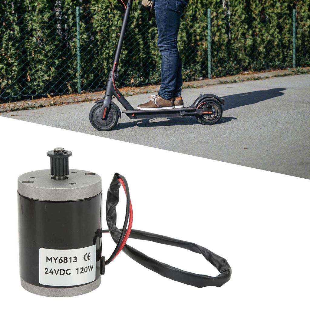 Borstad motor med 420-rem Aluminium Elmotor för Elskoter 24V 120W