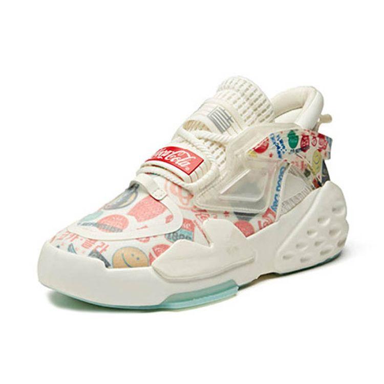 Coca Cola X Anta Dominant Comfortable Shock Absorbing Non-Slip Wear-Resistant Low-Top Dad Shoes Men Sneaker White Red Blue 11948088-11