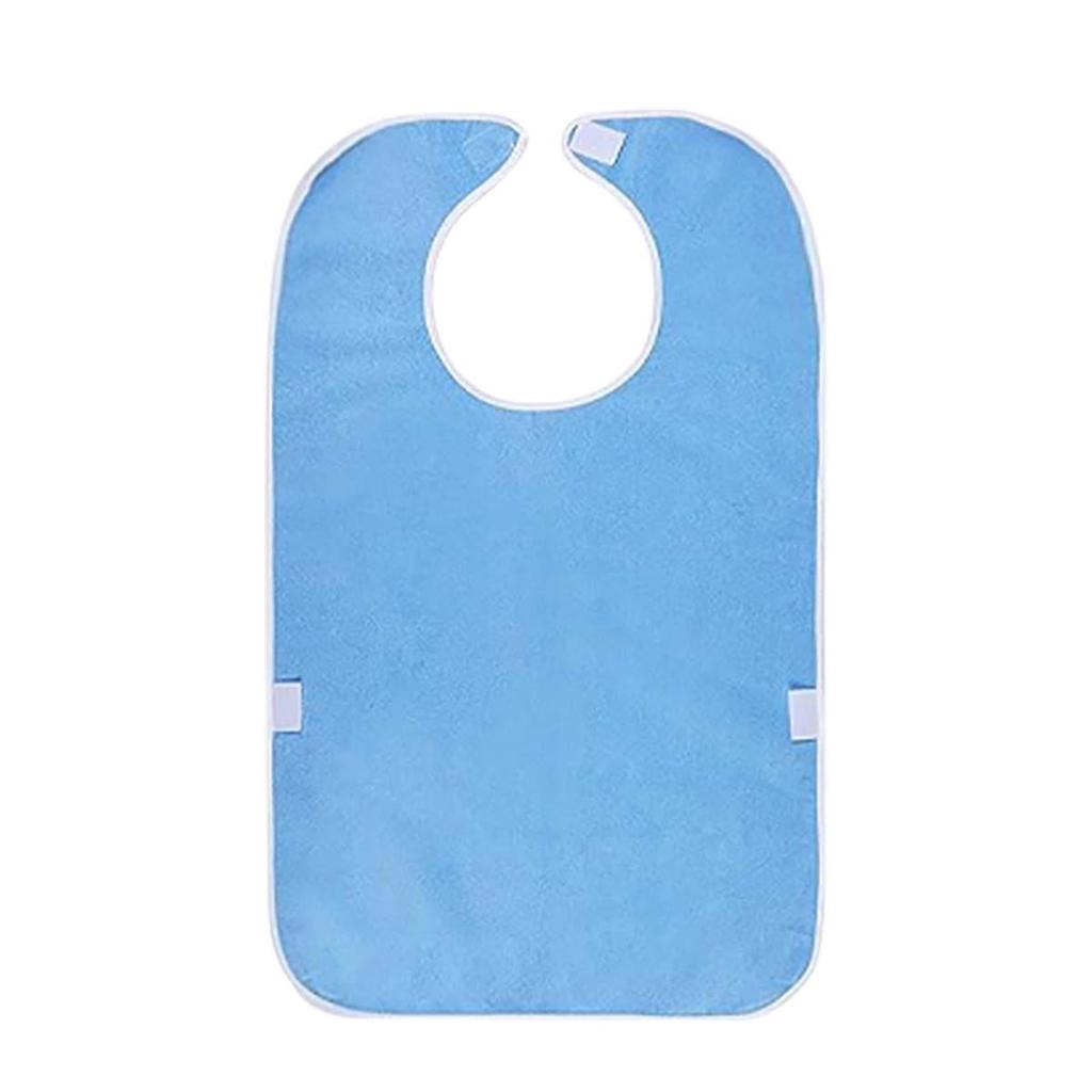 Stain-Resistant Bib with Pocket for Elderly Care and Mealtime Assistance