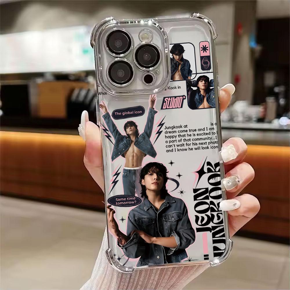 Euphoria J-JungkookS Plating Phone Case For Samsung S26 S25 S24 S23 S22 S21 S20 FE Note20 Edge Plus Ultra 4G 5G Anti Fall Airbag