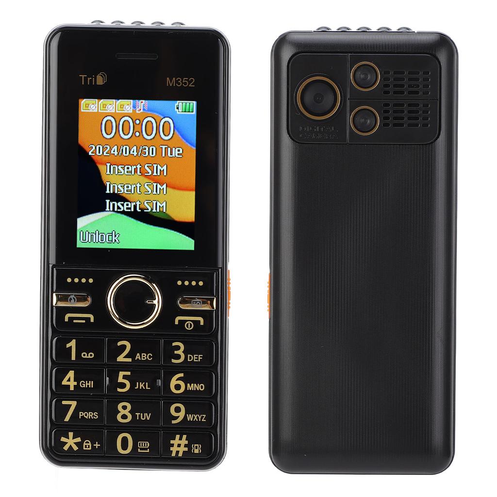 2G GSM Seniors Cell Phone 3 SIM Card 3600mAh   Battery Life Unlocked Button Phone for Elderly Gifts