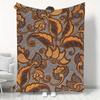 Southeast Asian Badik Pattern Flannel Blanket, Soft, Skin-Friendly, and Warm for All Seasons. Can Be Used as a Bedroom, Living Room, or Sofa Throw, or
