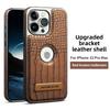 16 Pro Max Electroplat Crocodile Texture Leather Magnetic Phone Case for IPhone 14 Pro Max 13 12 15 16 Bracket Protective Cover