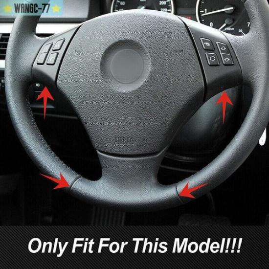 For BMW 3 Series E90 ABS Carbon Fiber Steering Wheel Buttons Frame Decor