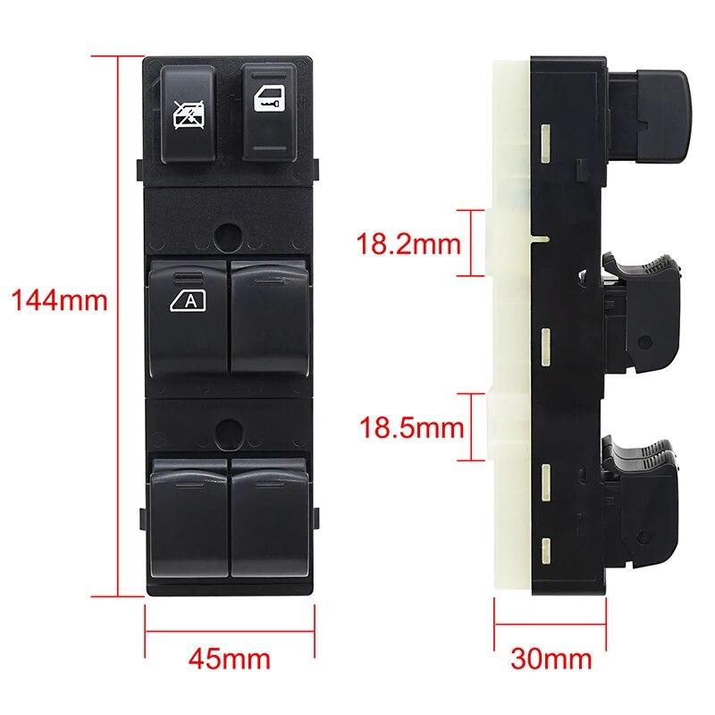 25401-JG45A Front Left Power Window Main Switch Lifter Fit for Nissan X-Trail 2 T31 2007-2013 25401-JG73A 25401-JG43A 25401JG45A