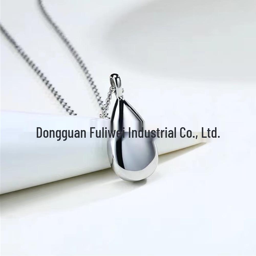 Titanium Steel Hollow Memorial Pet Cremation Pendant Necklace