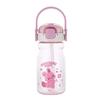 Water bottle cartoon children's plastic water cup cute straw cup student kettle portable outer belt drop resistant drinking water double drinking