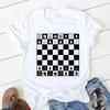 Creative Chess T-shirt The Game Chess Print Funny T Shirts Men Women Unisex Casual Tops White T-Shirt Graphic TShirts Streetwear