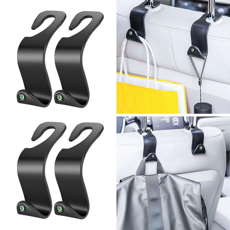 Auto Seat Headrest Hook Storage Hanger Car Interior Accessories For Skoda Octavia MK2 MK3 2 3 A7 Fabia Karoq Kodiaq Superb Rapid Kamiq