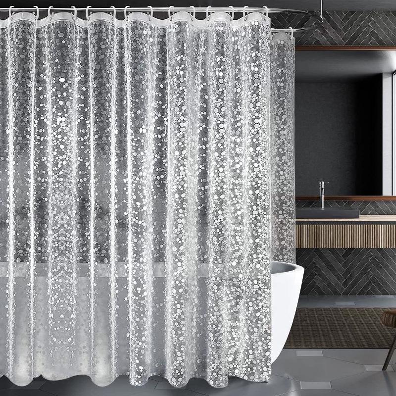 3D Transparent PEVA Waterproof Shower Curtain