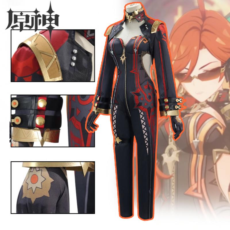 Impact Genshin Mavuika Pyro Archon Cosplay Costume Anime Game Role Party Play