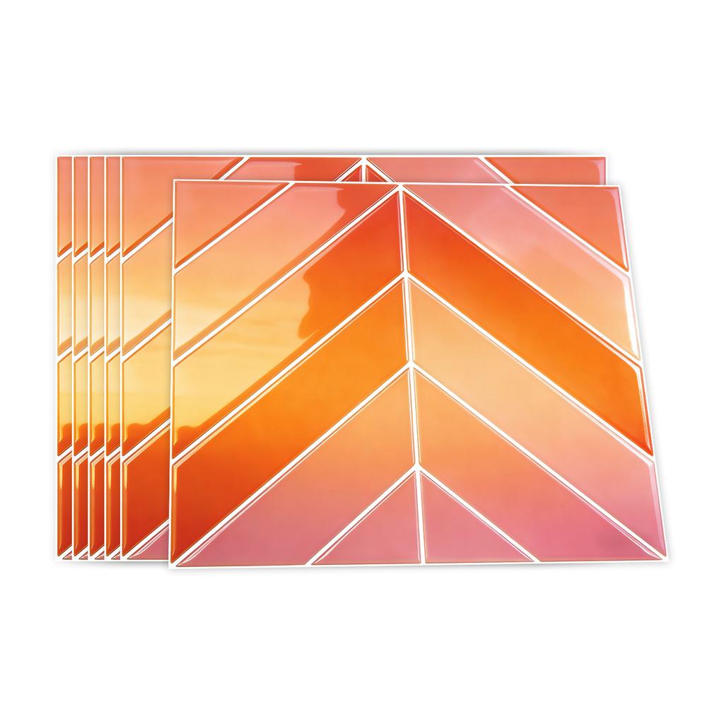 10/20/30 Stück 3D Kristall Fliesenaufkleber - Wasserdichte Selbstklebende PVC Wandaufkleber - Modernes Fischgräten- & Ziegeldesign für Küche Badezimmer