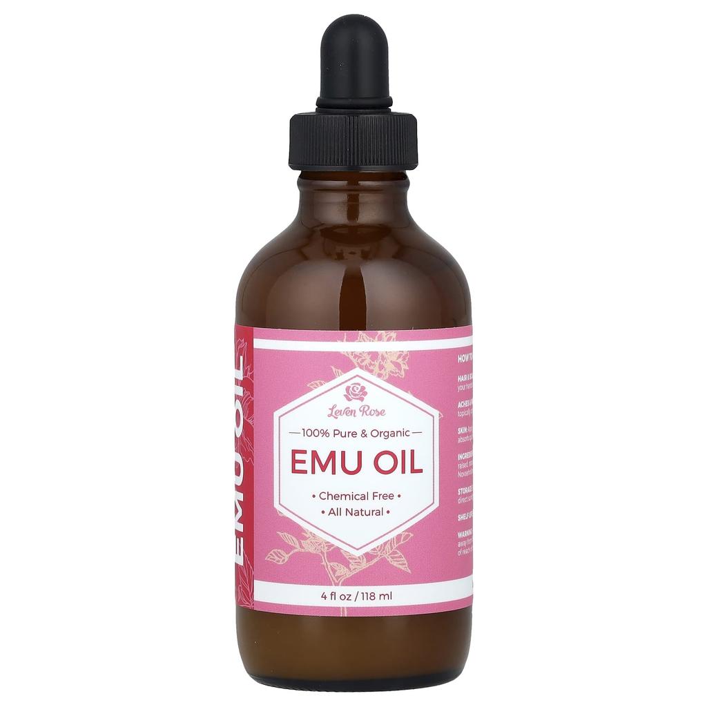 100% Pure Organic Emu Oil, 118Ml(4Fl Oz)
