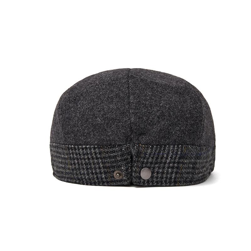 Beret Autumn Winter Wool Men's Velvet Warm Forward Cap Vintage Newsboy Cap