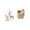 European Reindeer Sculpture Collectable Craft Deer Lover Miniature Animal Statue Tabletop Decoration