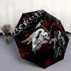 Dark Fantasy, Gothic Art Themed Automatic Opening and Closing Umbrella, Brightly Colored 8-rib Portable Umbrella, Suitable for Men and Women