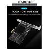 PCIE Sata 1X To 2/6/10/16 Ports SATA3.0 PCI-E Expansion Card Adapter PCI Express Multiplier PCIE3.0 Sata Controller Add On Cards