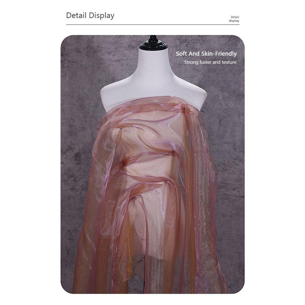Handmade Mesh Fabric 145*100cm Decorative Yarn Fish Scale Organza Fabric  Wedding Dress