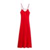 Abbigliamento donna europeo e americano estate nuova moda casual texture seta raso Abito midi